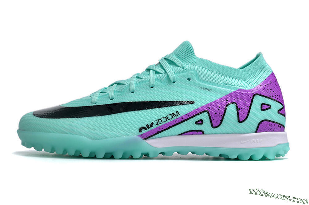 Nike Air Zoom Mercurial Vapor 16 Elite TF Artificial Turf Soccer Shoes - Jade/Black/Purple 2