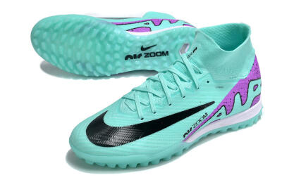 Nike Air Zoom Mercurial Superfly 10 Elite TF Artificial Turf Soccer Shoes - Jade/Black/Purple
