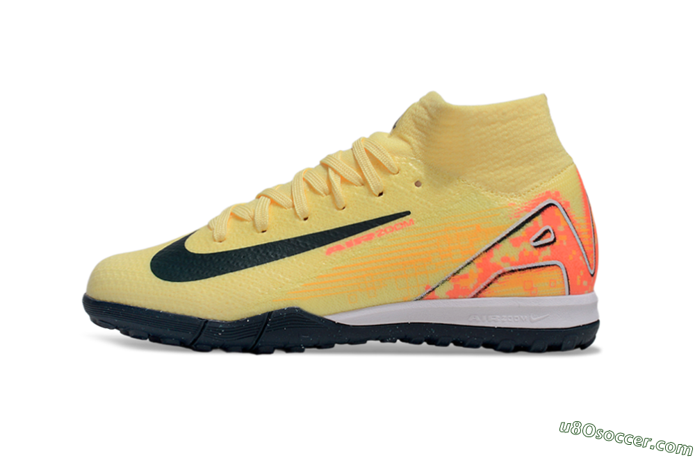 Nike Air Zoom Mercurial Superfly 10 Elite TF Artificial Turf Soccer Shoes - Yellow/Black/Red 2