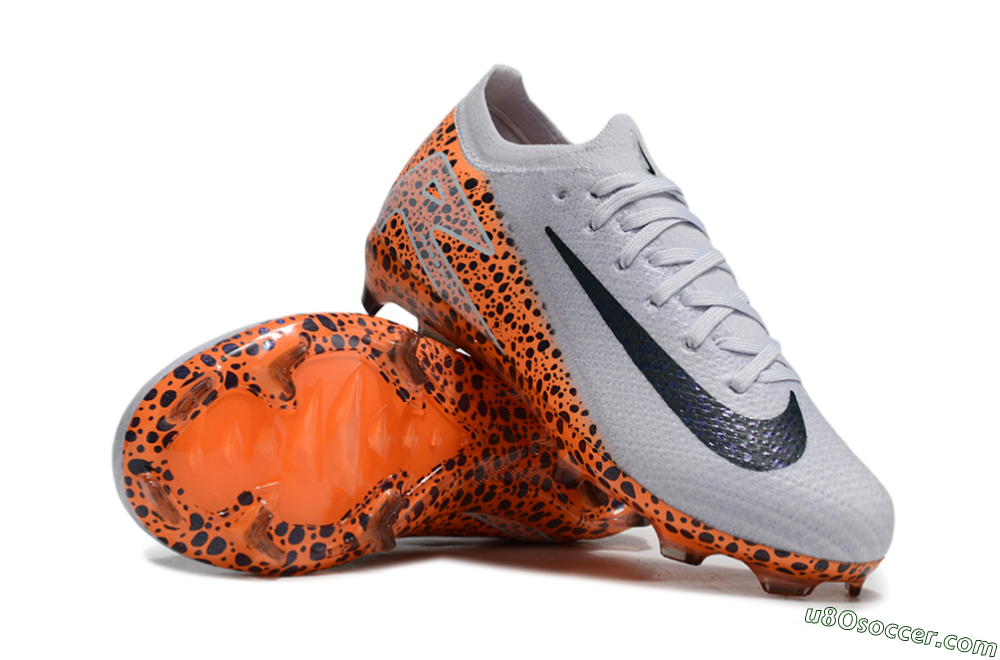 Nike Air Zoom Mercurial Vapor 16 Elite FG Firm Ground Soccer Cleats - Grey/Black/Leopard 0