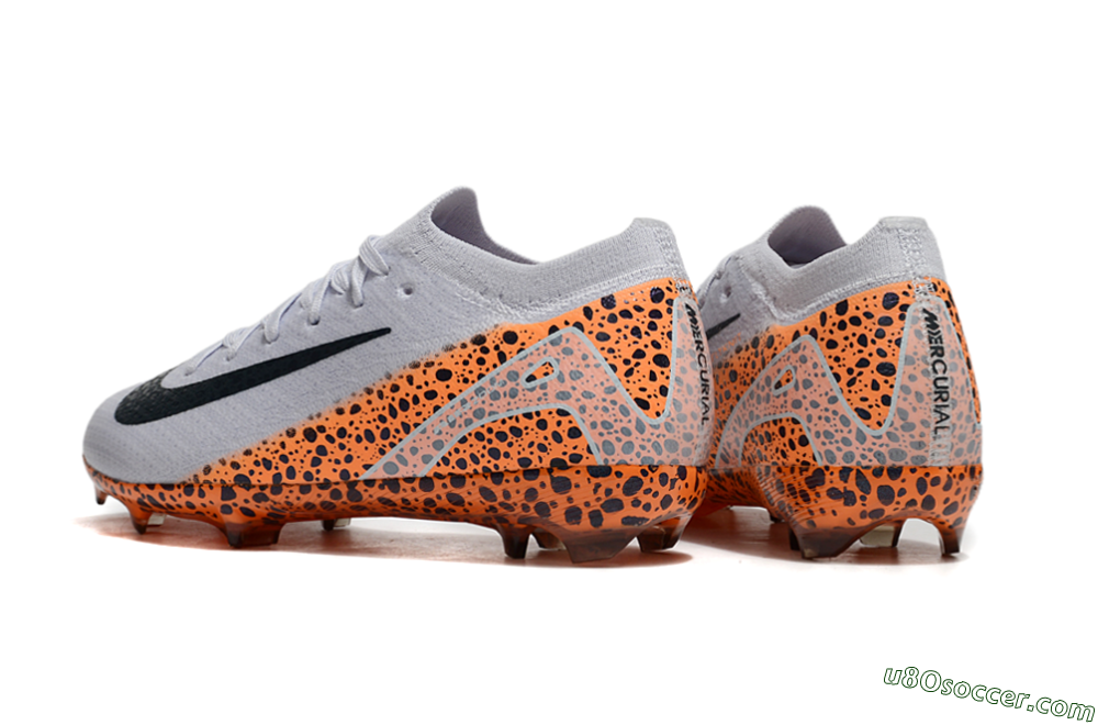 Nike Air Zoom Mercurial Vapor 16 Elite FG Firm Ground Soccer Cleats - Grey/Black/Leopard 5