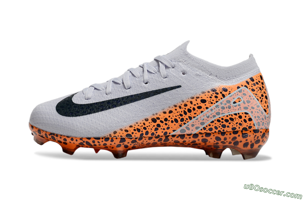 Nike Air Zoom Mercurial Vapor 16 Elite FG Firm Ground Soccer Cleats - Grey/Black/Leopard 2