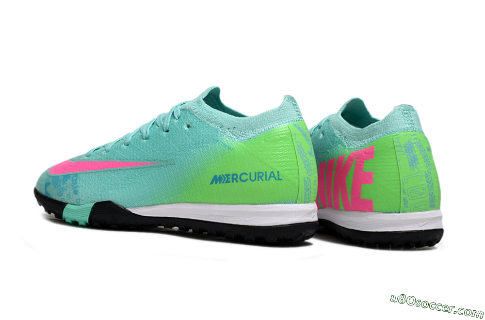 Nike Air Zoom Mercurial Vapor 16 Elite TF Artificial Turf Soccer Shoes - Jade/Yellow/Pink 5