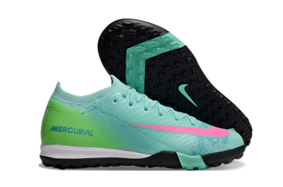 Nike Air Zoom Mercurial Vapor 16 Elite TF Artificial Turf Soccer Shoes - Jade/Yellow/Pink
