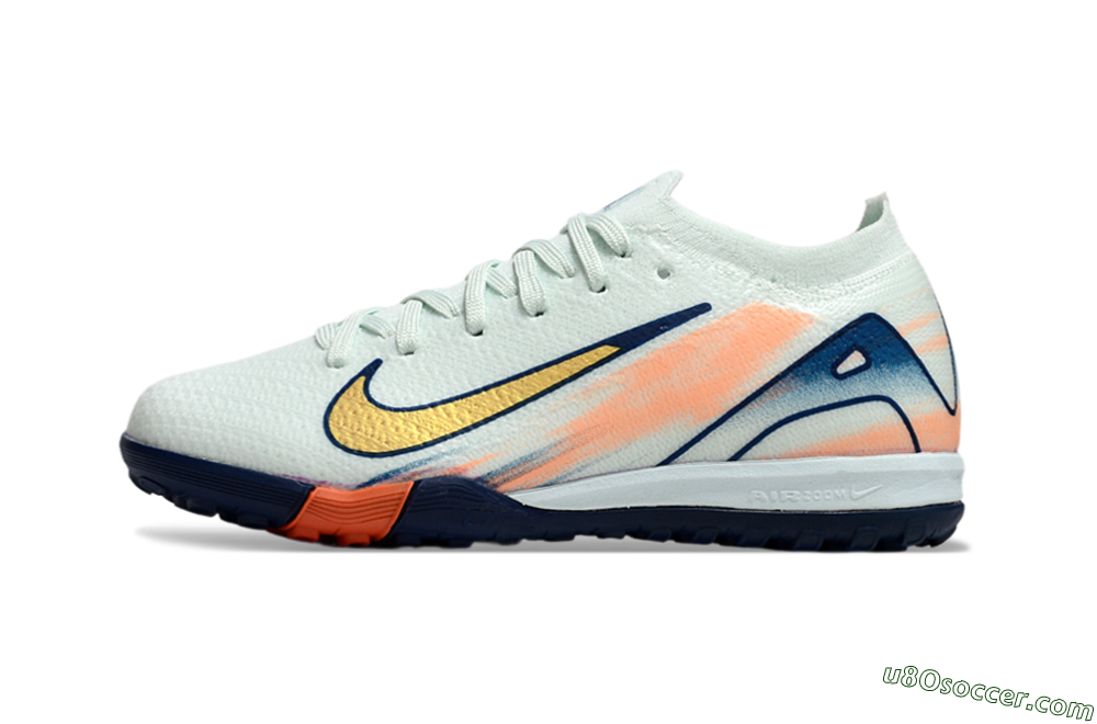 Nike Air Zoom Mercurial Vapor 16 Elite TF Artificial Turf Soccer Shoes - Jade/Blue/Gold 2
