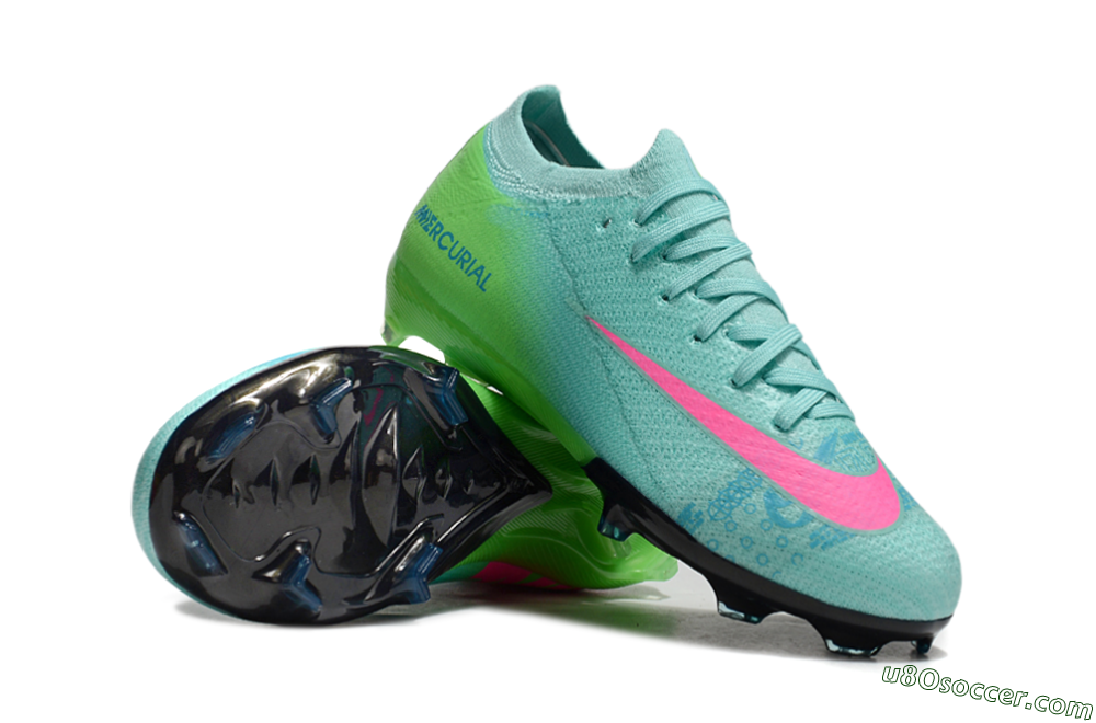 Nike Air Zoom Mercurial Vapor 16 Elite FG Firm Ground Soccer Cleats - Jade/Yellow/Pink 0