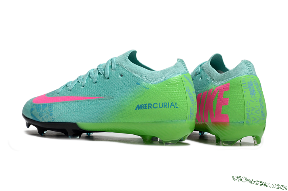 Nike Air Zoom Mercurial Vapor 16 Elite FG Firm Ground Soccer Cleats - Jade/Yellow/Pink 5