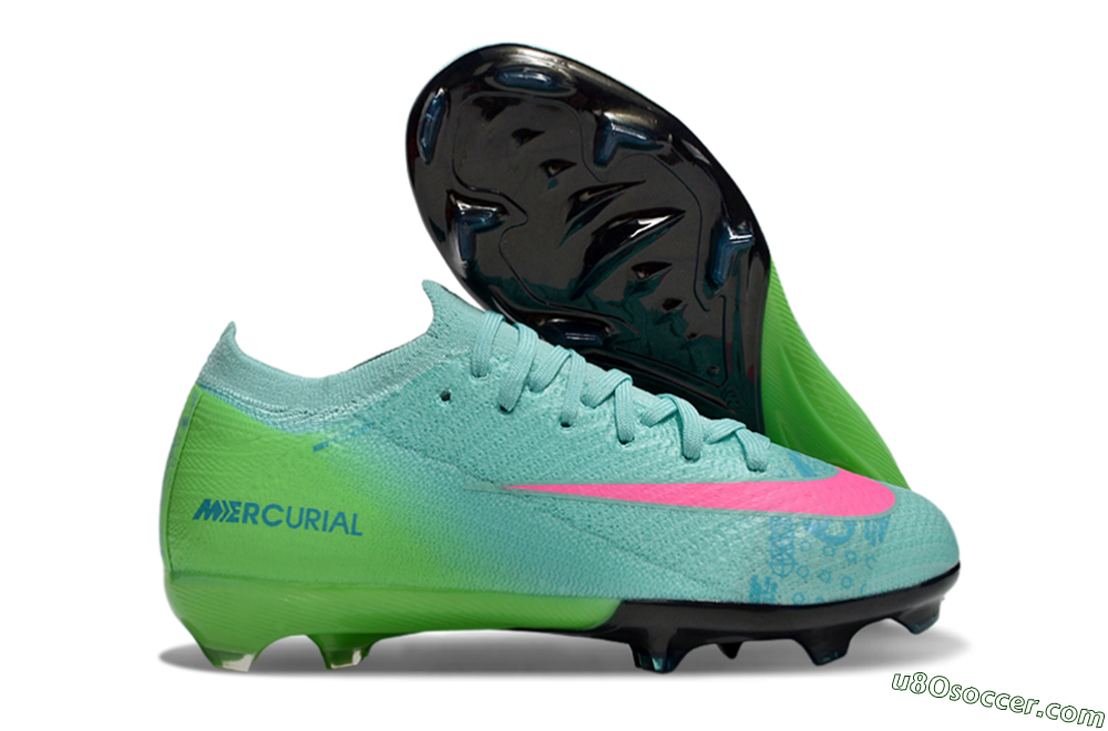 Nike Air Zoom Mercurial Vapor 16 Elite FG Firm Ground Soccer Cleats - Jade/Yellow/Pink 1