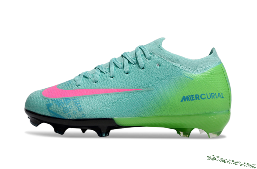 Nike Air Zoom Mercurial Vapor 16 Elite FG Firm Ground Soccer Cleats - Jade/Yellow/Pink 2