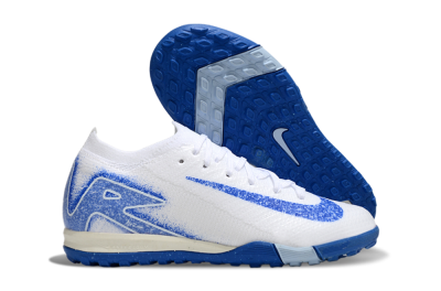 Nike Air Zoom Mercurial Vapor 16 Elite TF Artificial Turf Soccer Shoes - White/Blue