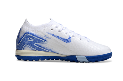 Nike Air Zoom Mercurial Vapor 16 Elite TF Artificial Turf Soccer Shoes - White/Blue