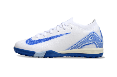 Nike Air Zoom Mercurial Vapor 16 Elite TF Artificial Turf Soccer Shoes - White/Blue