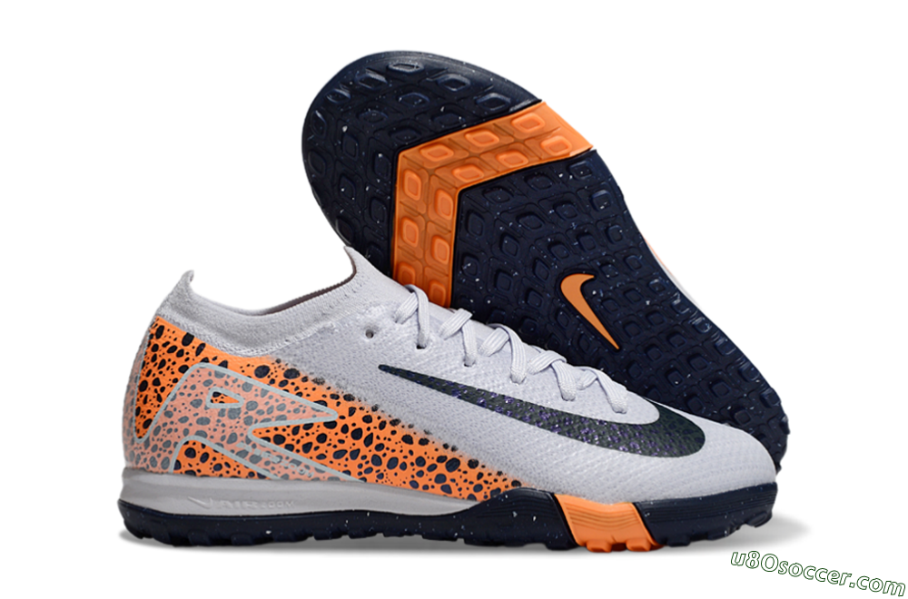 Nike Air Zoom Mercurial Vapor 16 Elite TF Artificial Turf Soccer Shoes - Grey/Black/Leopard 1