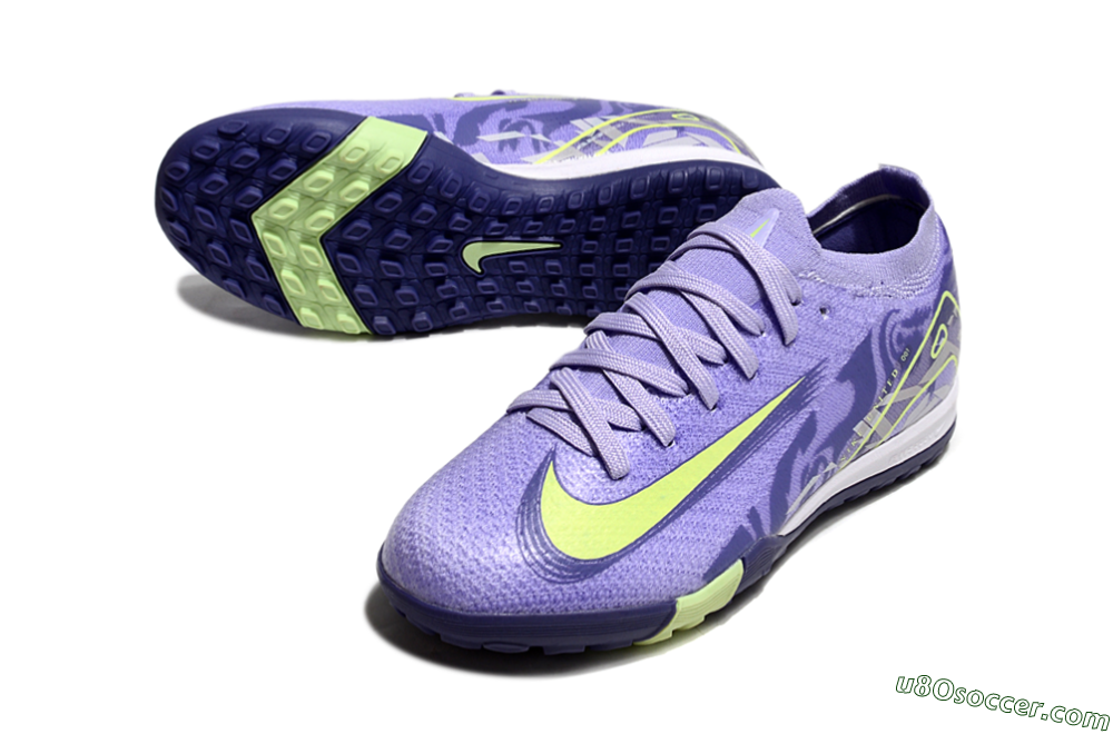 Nike Air Zoom Mercurial Vapor 16 Elite TF Artificial Turf Soccer Shoes - Purple/Yellow 3