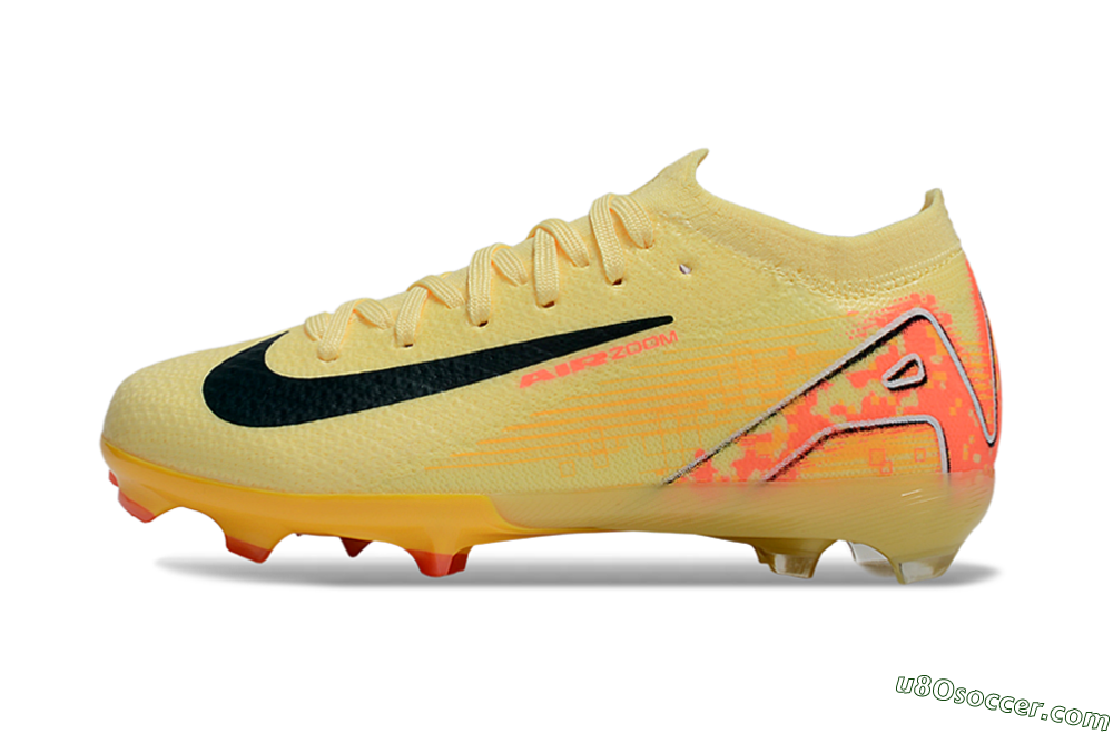 Nike Air Zoom Mercurial Vapor 16 Elite FG Firm Ground Soccer Cleats - Yellow/Black/Red 2