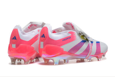 Adidas Predator 25 Elite Foldover Tongue FG Firm Ground Soccer Cleats - White/Red/Blue