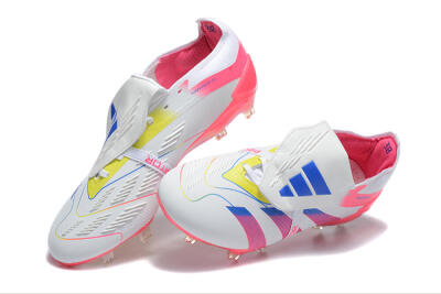 Adidas Predator 25 Elite Foldover Tongue FG Firm Ground Soccer Cleats - White/Red/Blue
