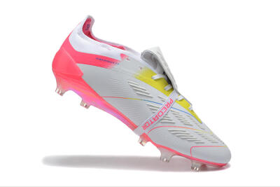Adidas Predator 25 Elite Foldover Tongue FG Firm Ground Soccer Cleats - White/Red/Blue