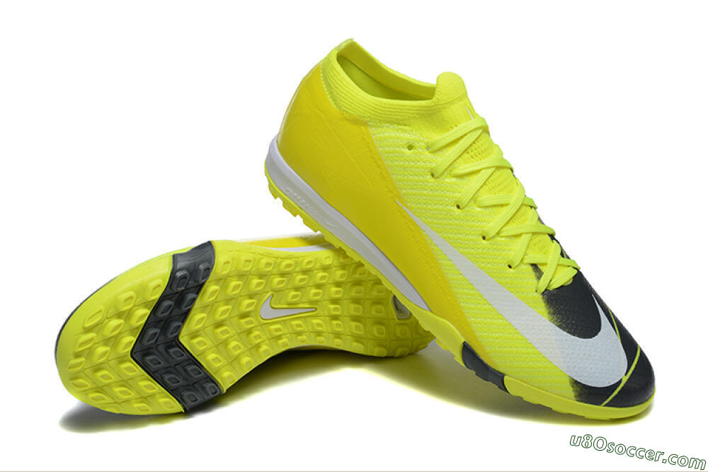 Nike Air Zoom Mercurial Vapor 16 Elite TF Artificial Turf Soccer Shoes - Yellow/Black/White 4