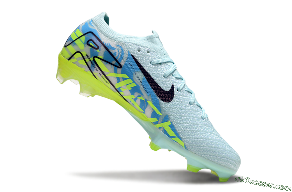 Nike Air Zoom Mercurial Vapor 16 Elite FG Firm Ground Soccer Cleats - Jade/Blue/Yellow 4
