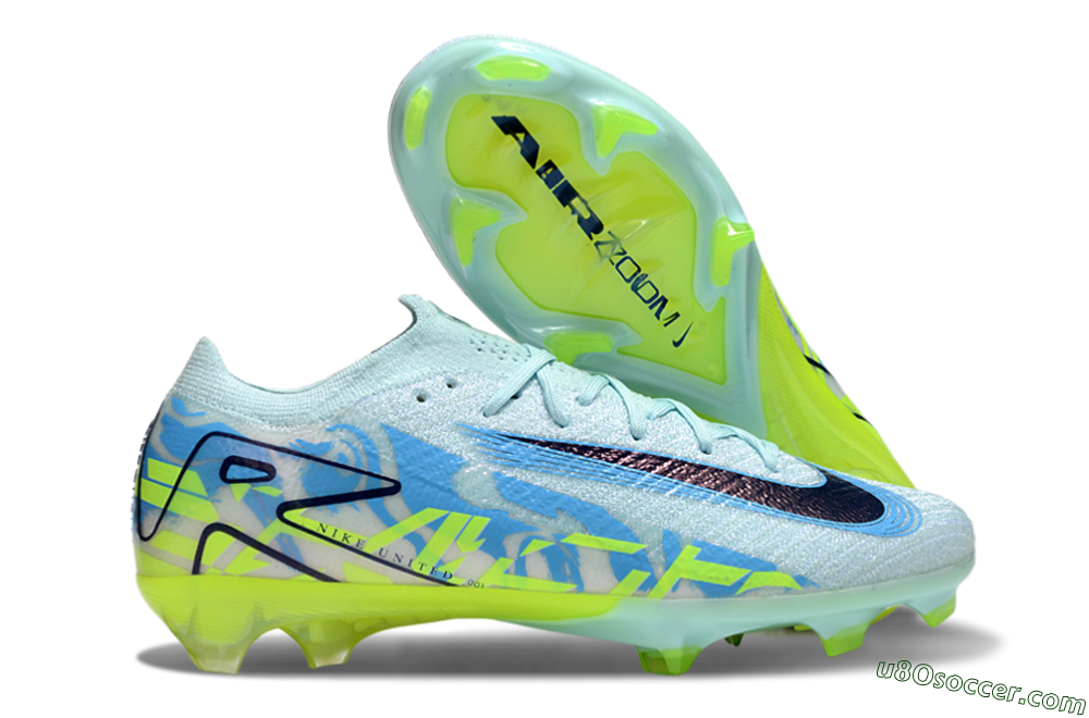 Nike Air Zoom Mercurial Vapor 16 Elite FG Firm Ground Soccer Cleats - Jade/Blue/Yellow 1