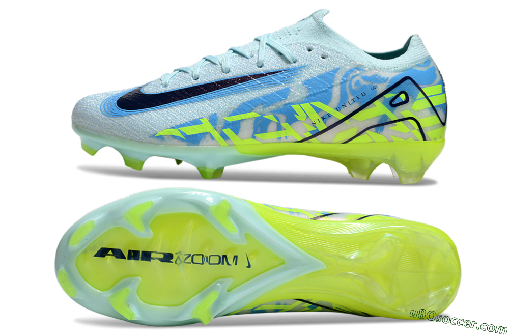 Nike Air Zoom Mercurial Vapor 16 Elite FG Firm Ground Soccer Cleats - Jade/Blue/Yellow 0