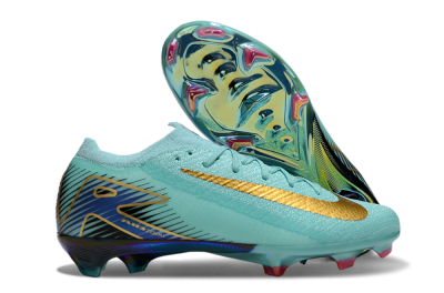 Nike Air Zoom Mercurial Vapor 16 Elite FG Firm Ground Soccer Cleats - Jade/Gold/Blue