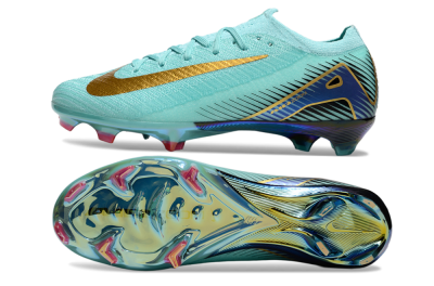 Nike Air Zoom Mercurial Vapor 16 Elite FG Firm Ground Soccer Cleats - Jade/Gold/Blue