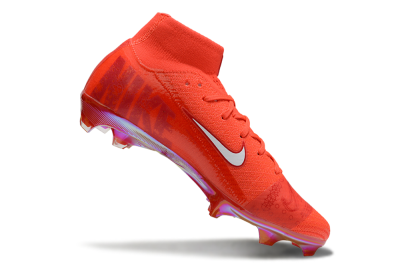 Nike Air Zoom Mercurial Superfly 10 Elite FG Firm Ground Soccer Cleats - Red/White/Gold