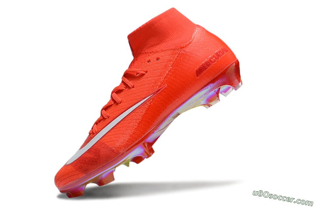 Nike Air Zoom Mercurial Superfly 10 Elite FG Firm Ground Soccer Cleats - Red/White/Gold 5