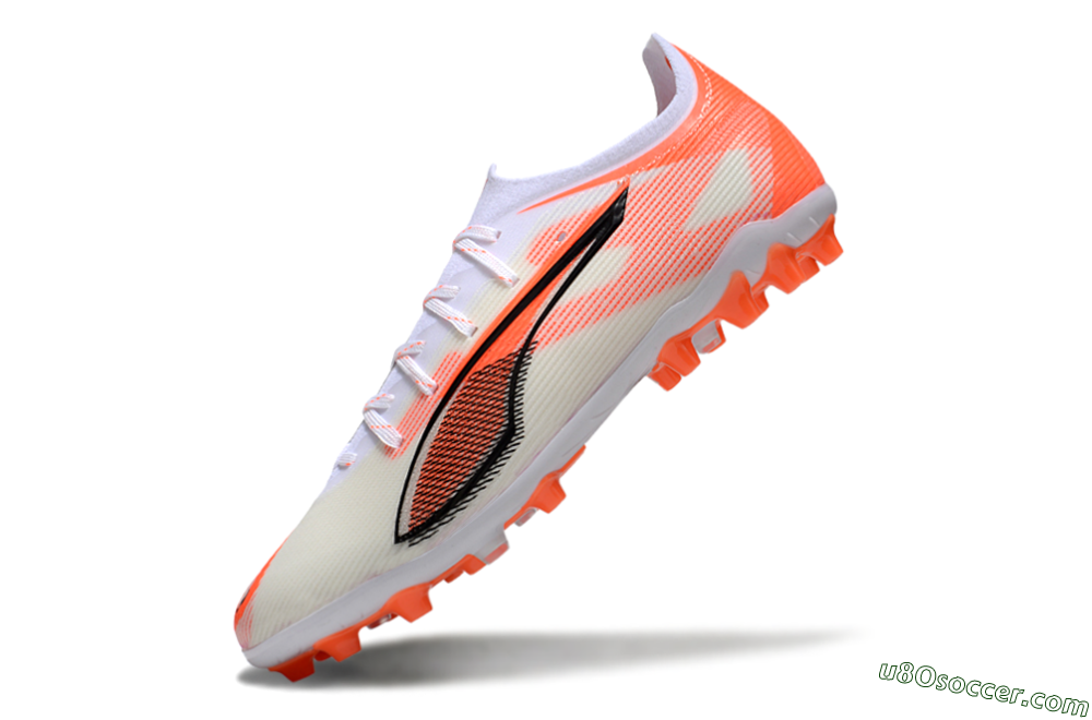 Puma Ultra 5 Ultimate AG Artificial Grass Soccer Cleats - White/Red/Black 5