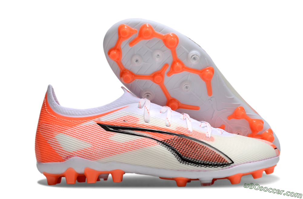 Puma Ultra 5 Ultimate AG Artificial Grass Soccer Cleats - White/Red/Black 1