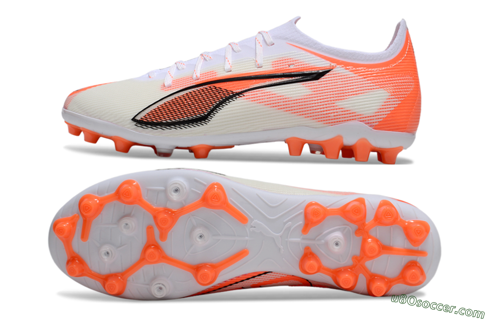 Puma Ultra 5 Ultimate AG Artificial Grass Soccer Cleats - White/Red/Black 0