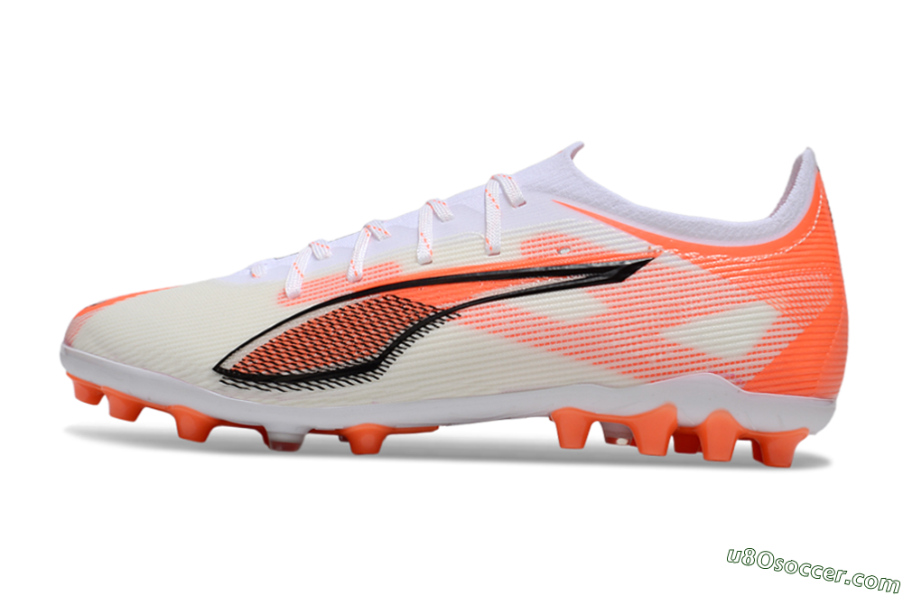 Puma Ultra 5 Ultimate AG Artificial Grass Soccer Cleats - White/Red/Black 2