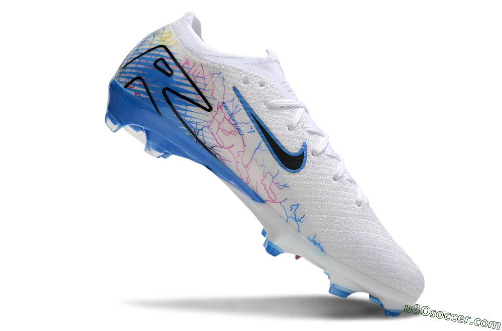 Nike Air Zoom Mercurial Vapor 16 Elite FG Firm Ground Soccer Cleats - White/Black/Blue/Pink/Yellow 4