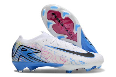 Nike Air Zoom Mercurial Vapor 16 Elite FG Firm Ground Soccer Cleats - White/Black/Blue/Pink/Yellow