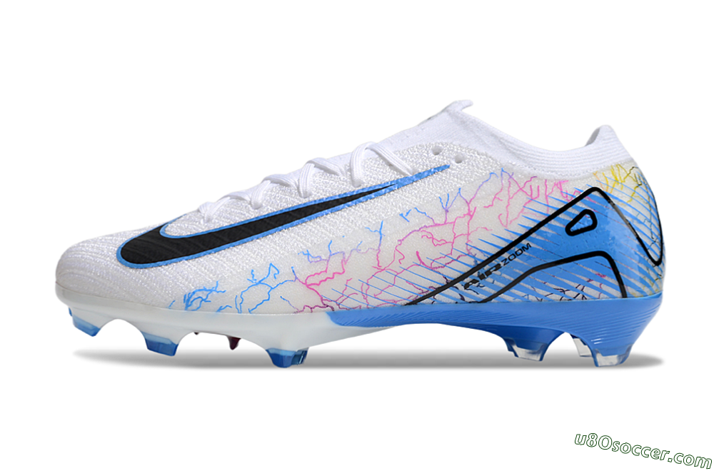 Nike Air Zoom Mercurial Vapor 16 Elite FG Firm Ground Soccer Cleats - White/Black/Blue/Pink/Yellow 2