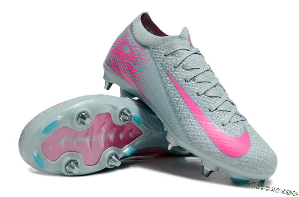Nike Air Zoom Mercurial Vapor 16 Elite SG Soft Ground Soccer Cleats - Jade/Pink 3