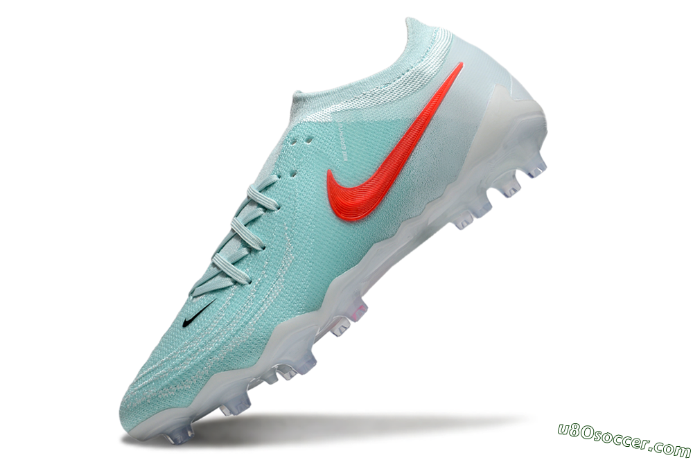 Nike Phantom GX Elite AG Artificial Grass Soccer Cleats - Jade/Red/White 5