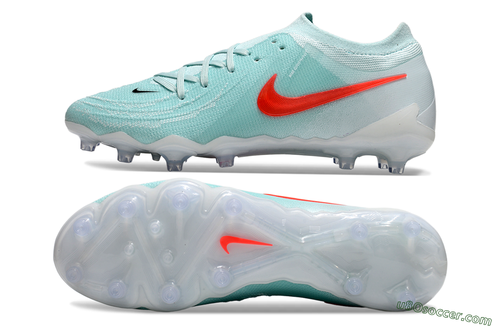 Nike Phantom GX Elite AG Artificial Grass Soccer Cleats - Jade/Red/White 0