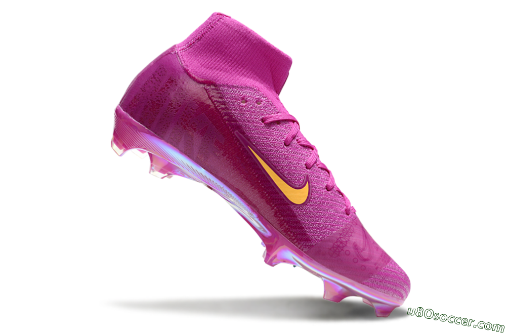Nike Air Zoom Mercurial Superfly 10 Elite FG Firm Ground Soccer Cleats - Purple/Yellow/Gold 4