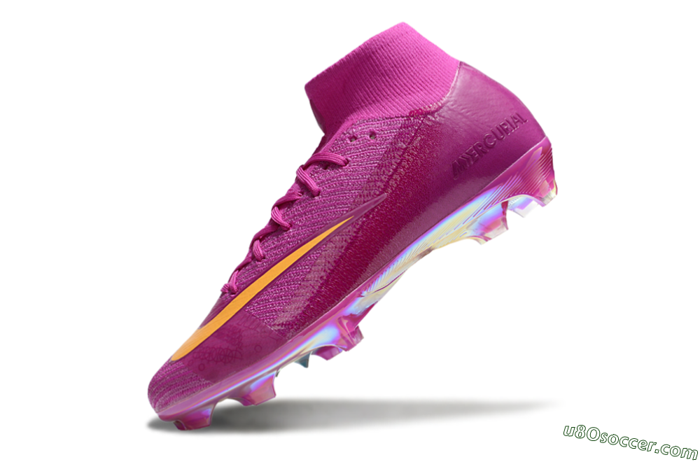 Nike Air Zoom Mercurial Superfly 10 Elite FG Firm Ground Soccer Cleats - Purple/Yellow/Gold 5