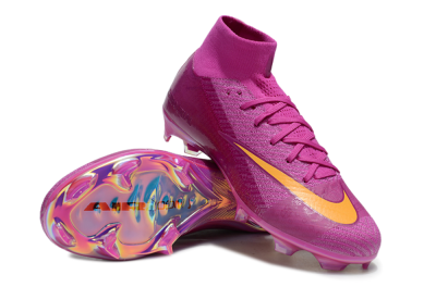 Nike Air Zoom Mercurial Superfly 10 Elite FG Firm Ground Soccer Cleats - Purple/Yellow/Gold