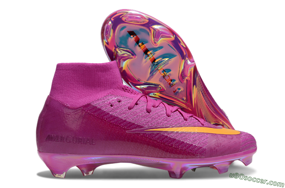 Nike Air Zoom Mercurial Superfly 10 Elite FG Firm Ground Soccer Cleats - Purple/Yellow/Gold 1