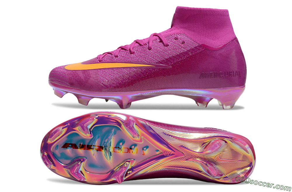 Nike Air Zoom Mercurial Superfly 10 Elite FG Firm Ground Soccer Cleats - Purple/Yellow/Gold 0