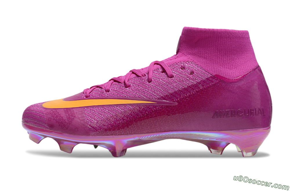 Nike Air Zoom Mercurial Superfly 10 Elite FG Firm Ground Soccer Cleats - Purple/Yellow/Gold 2
