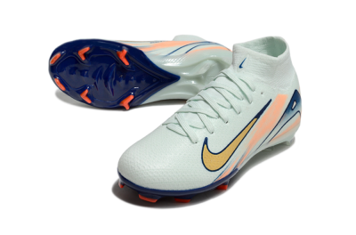 Nike Air Zoom Mercurial Superfly 10 Elite FG Firm Ground Soccer Cleats - Jade/Gold/Blue