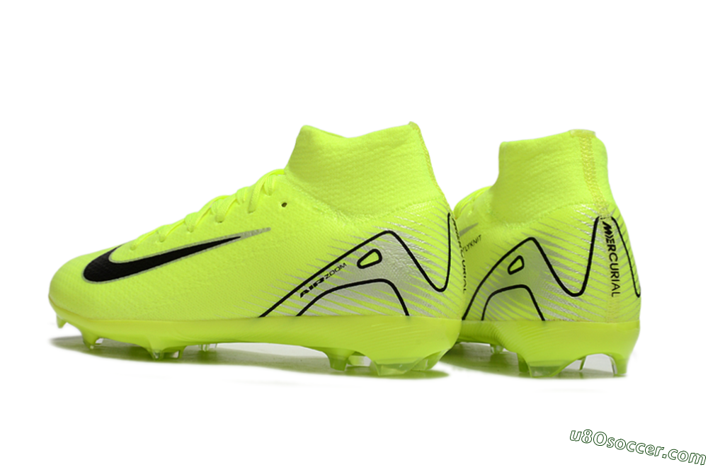 Nike Air Zoom Mercurial Superfly 10 Elite FG Firm Ground Soccer Cleats - Yellow/Black/Silver 5