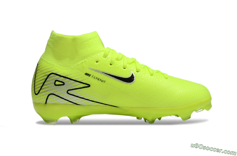 Nike Air Zoom Mercurial Superfly 10 Elite FG Firm Ground Soccer Cleats - Yellow/Black/Silver 4