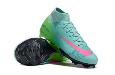 Nike Air Zoom Mercurial Superfly 10 Elite FG Firm Ground Soccer Cleats - Jade/Pink/Yellow